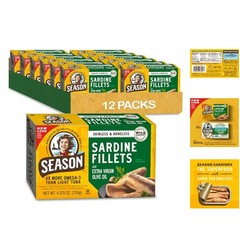 Omega-3 Rich Sardines in Olive Oil – Perfect for Keto & Paleo Diets, 12-Pack