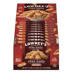Lowreys Bacon Curls Original, 1.75 Ounces, 18 Per Box, 2 Per Case
