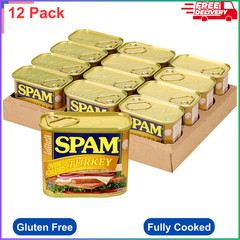 SPAM Oven Roasted Turkey, Canned Meat, 12 oz Can, 12 Pack, Gluten Free, Goodness