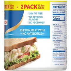Swanson White Chunk Chicken Breast, 12.5 Oz Can, 2 Count
