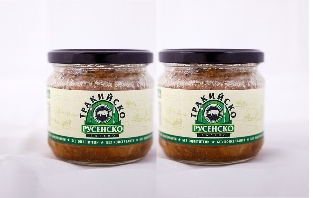 Rousseau boiled – pork shank specialty glass jar 2 pieces handmade Natural