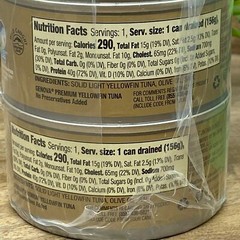 12 x Genova Yellowfin Tuna in Olive Oil 7oz Pull Tab Tin Can Fish 2×6-pack FRESH