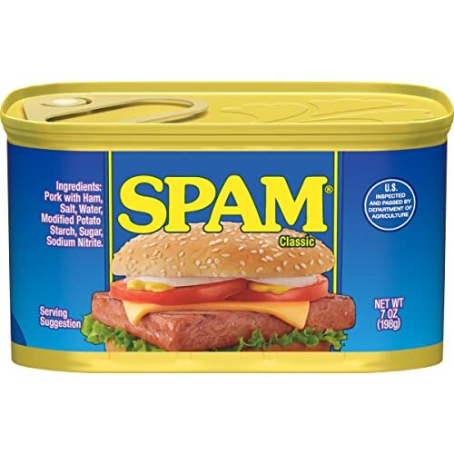 Spam Classic Canned Luncheon Meat 7 Ounce Pack Of 12 Fully Cooked Pork