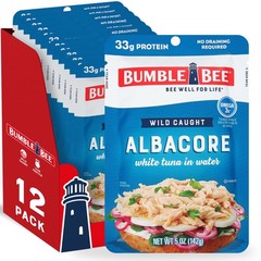 Chunk White Albacore Tuna in Water, 5 oz Pouches (Pack of 12) – Ready to Eat …