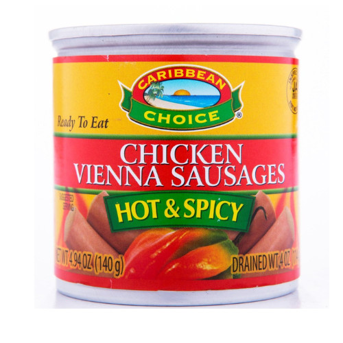 Jamaican Caribbean Choice Hot & Spicy Sausage (4.94 OZ/140g) (3 Pack)
