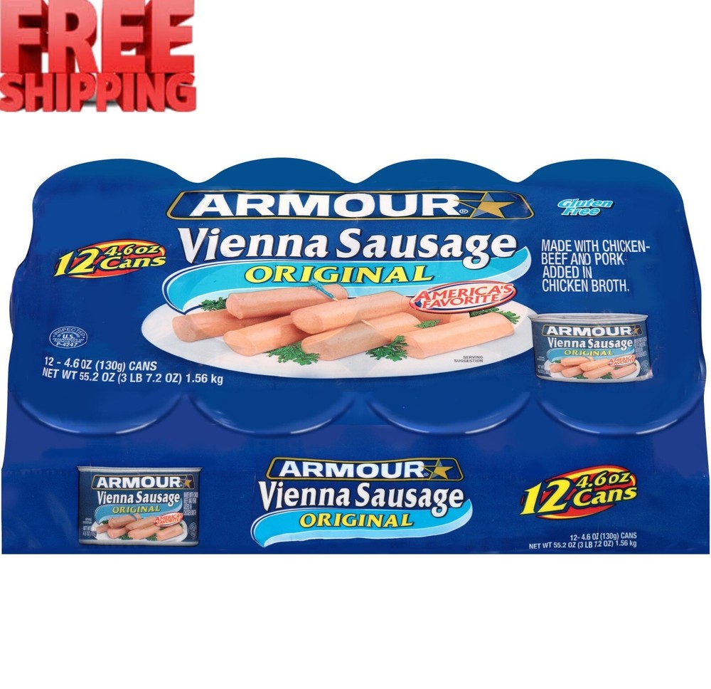 Armour Original Vienna Sausage, Original, 4.6 oz Can, 12 Count
