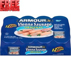 Armour Original Vienna Sausage, Original, 4.6 oz Can, 12 Count