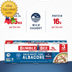 Solid White Albacore Tuna in Water 3 Oz Can (Pack of 3) – Wild Caught Tuna