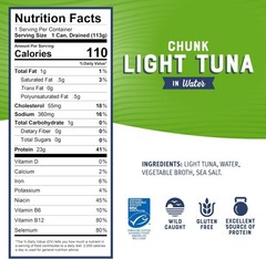 Bumble Bee Chunk Light Tuna In Water, 5 oz Cans (Pack of 24) – Wild Caught Sk…