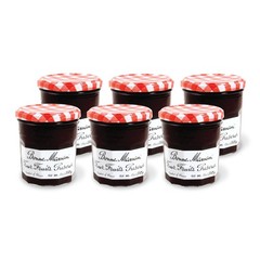 Bonne Maman Four Fruit Preserves, 13 oz Glass Jars Pack of 6 – Non-GMO, Made