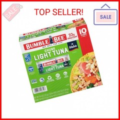 Bumble Bee Chunk Light Tuna In Water, 5 oz Cans (Pack of 10) – Wild Caught Skipj
