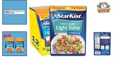 Kosher Wild Caught Tuna Pouches, 2.6 oz (12 Pack) – Ideal for On-the-Go Meals