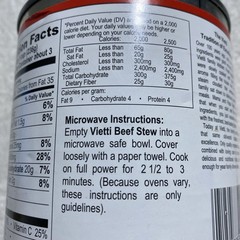 Lot 5 Cans Vietti Beef Stew, 24oz each. Ready To Eat, (T 720) New, Free Shipping