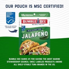 Jalapeno Seasoned Tuna, 2.5 Oz Pouch – Ready to Eat – Wild Caught Tuna Packet –