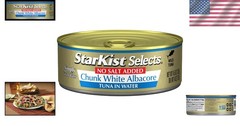 Delicious No Sodium Added Chunk White Albacore Tuna – 5 Cans of 4.5 oz Each