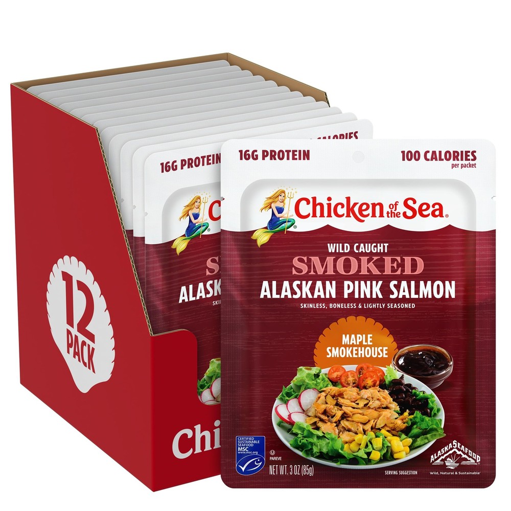Chicken of the Sea Smoked Alaskan Pink Salmon, 3 oz. 3 Ounce (Pack 12)