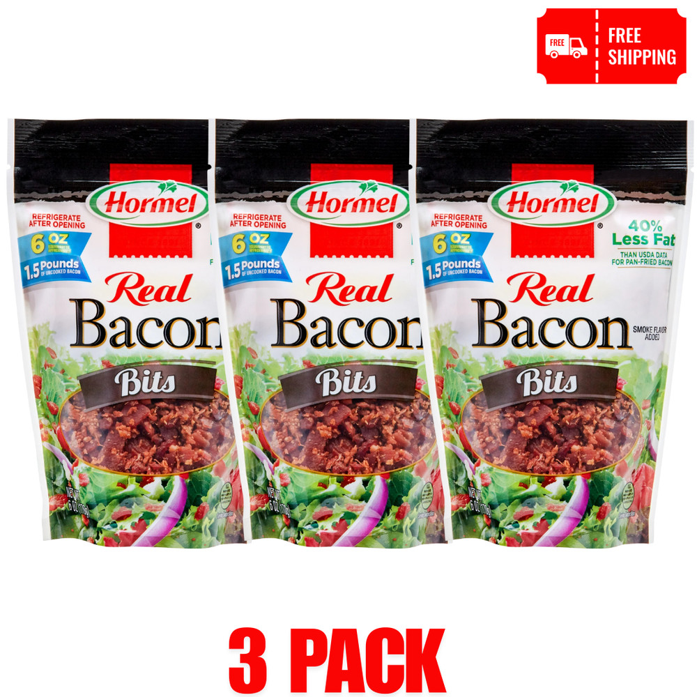HORMEL Real Bacon Bits Topping, 6 oz Pouch, 3 Pack
