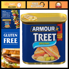 Canned Luncheon Meat, 12 oz Pack of 12, Treet Style Loaf, Ready to Eat, Shelf St