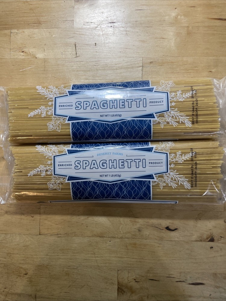 Deseret Farms Spaghetti – 2 packs – 1 pound each
