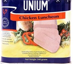 3x Unium luncheon chicken HALAL 340gr (0.75 lb) لانشون دجاج يونيوم حلال