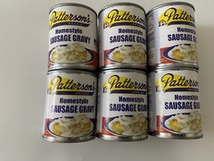 6 Patterson’s Homestyle Sausage Gravy 8 oz Cans Best by 10/24/26 Breakfast