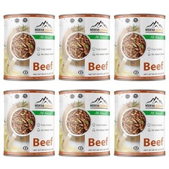 MOUNTAIN ESSENTIALS Fully Cooked Ready to Eat Canned Beef 28 Oz | Pack of 6
