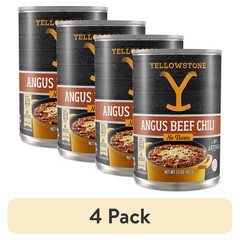 (4 pack) Yellowstone Angus Beef No Beans Chili, 15 oz. Can Savory