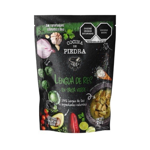 LENGUA DE RES 🇲🇽 EN SALSA VERDE 250g – Beef Tongue in Sauce (1/2 lb)