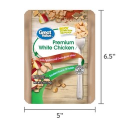 3-Pack Great Value Premium White Chicken in Applewood Smoke, 2.6 oz Pouches
