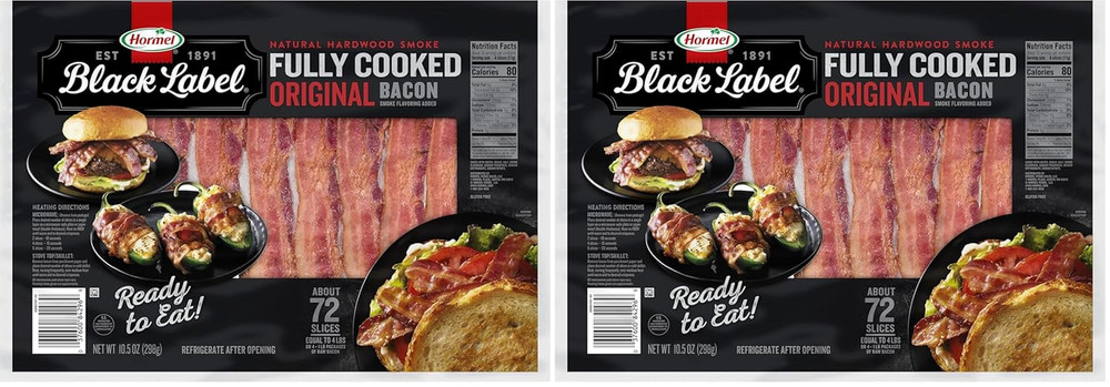 Black Label Fully Cooked Bacon,10.5 Ounce (Pack of 2)