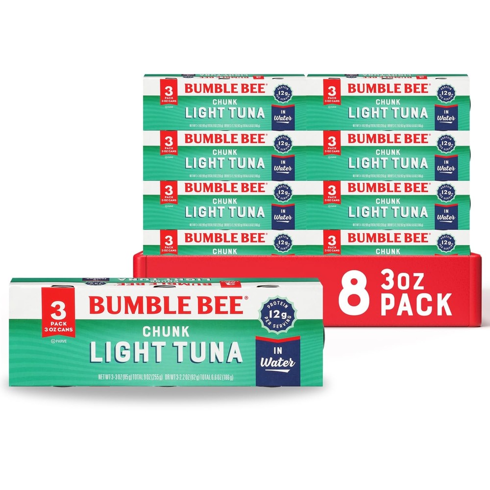 Chunk Light Tuna In Water, 3 oz Cans (8 Packs of 3, 24 Cans Total) – Wild Cau…