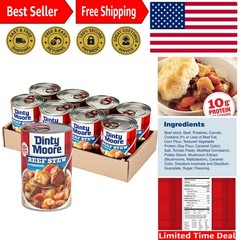 Convenient 8 Pack Beef Stew, 15 oz Cans – Ready-to-Eat, Gluten-Free & Delicious!