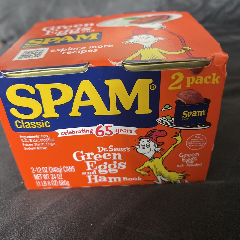 Dr Seuss Green Eggs and Ham Spam 2 Pack 65th Anniversary Limited Edition Ex 6/28