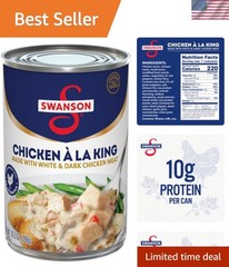 Swanson Canned Chicken a la King, 10.5 Oz – Creamy, Hearty Meal Ready in Minutes