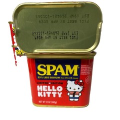 2 cans /SPAM Hello Kitty Limited Edition 25% Less Sodium Pork Meat 12 oz (340 g)