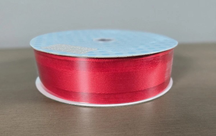 Kirkland Everyday Wire Edged Ribbon. 50 Yards. 1.5″ Red