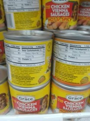 Grace Vienna Sausage Hot and Spicy and regular 4.6 oz cans (Pack of 12)