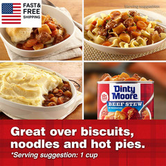 Beef Stew, 15 Oz (12 Pack), Fully Cooked & Ready-To-Eat with Fresh Potatoes & C