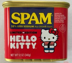 Limited Edition HELLO KITTY SPAM 25% Less Sodium