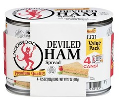 Underwood Deviled Ham Meat Spread canned long Life Meat, 4.25 ounce pack of 4…