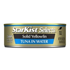 StarKist Selects Solid Yellowfin Tuna in Water 4.5oz Cans 12 Pack 28g Protein