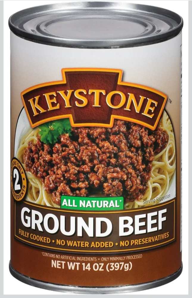 Keystone All Natural Ground Beef 14 Ounce Long Term Emergency Survival Food Cann