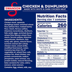 Swanson Canned Chicken and Dumplings with White and Dark Chicken Meat, 10.5 OZ C