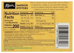 Gourmet Medium Smoked Oysters – 3.7 Ounce Cans, 10-Count Gourmet Delight