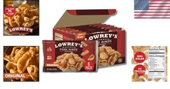 Bacon Curls Pork Rinds – 6 Pack of 1.75 Ounce Microwave Snacks
