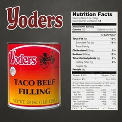Yoder’s Fully Cooked 28 Oz Fresh REAL Canned Taco Beef Filling 6 28 ounce