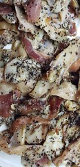 Country Style Cured Pork Peppered Side Meat 16 oz Vacuum Sealed Dennis