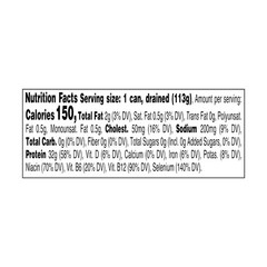 Wild Albacore Solid White Tuna in Water, No Salt Added, 4.6 oz Can – 12 Pack