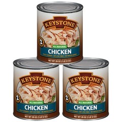 3 Pack Keystone Meats All Natural Canned Chicken 28 oz Can Meat Fully Cooked