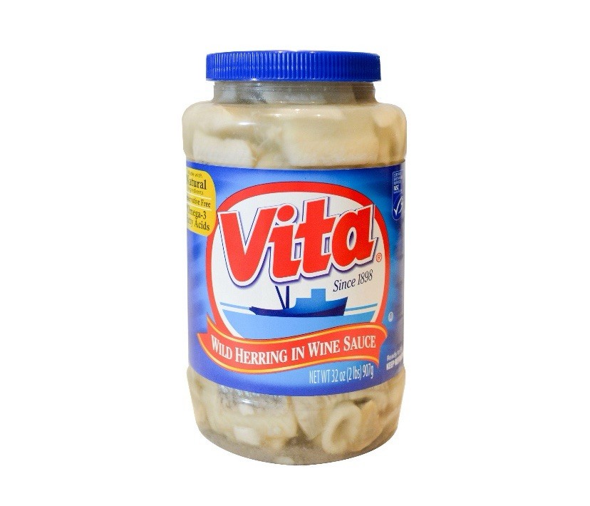 Vita Classic Herring in Wine Sauce, 2 lb., Gluten-Free, 7g Protein/Serving